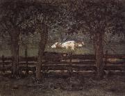 Piet Mondrian White cow oil